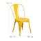 Flash Furniture Yellow Metal Stack Chair with Teak Poly Resin Seat CH-31230-YL-PL1T-GG - alternate 6